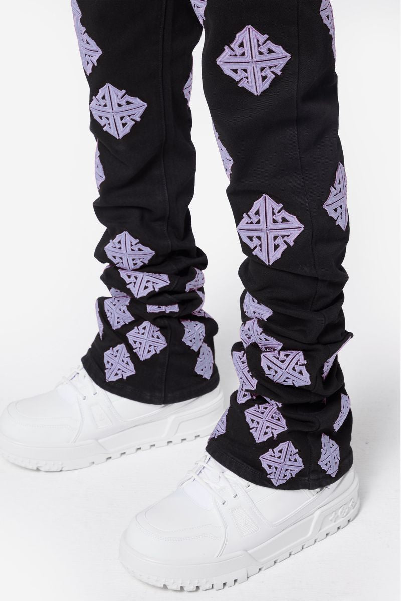 GUAPI Lavender Icon Stacked Denim