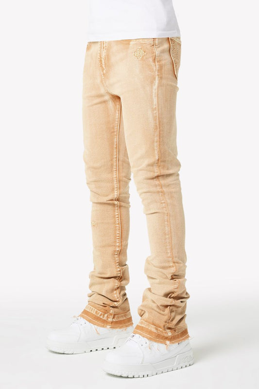 GUAPI khaki Stacked Denim