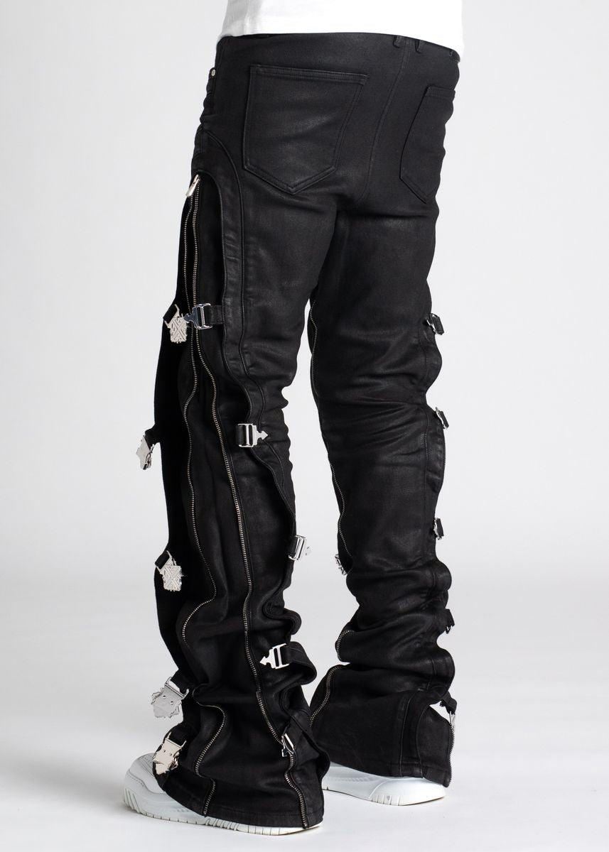 GUAPI Obsidian Black Waxed Premium Denim