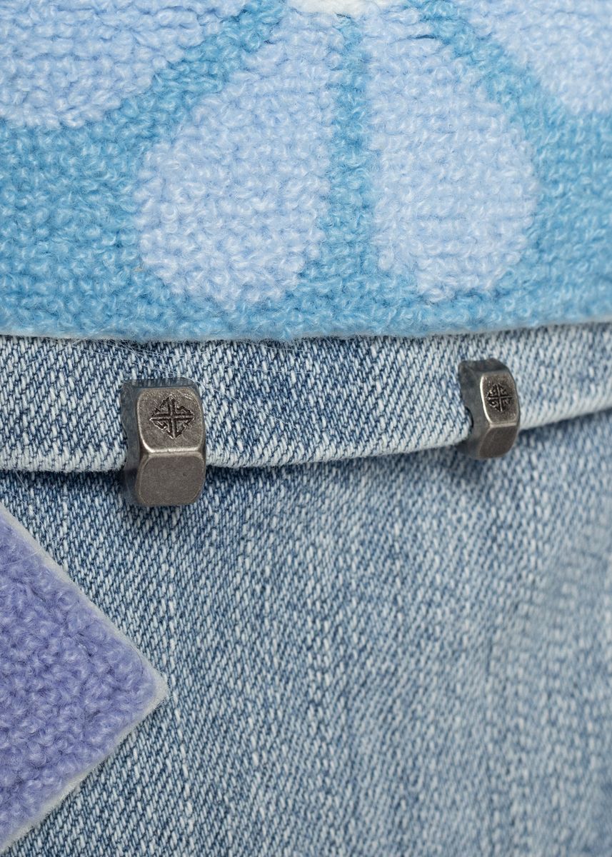 GUAPI Auqa Blue Flowers Denim