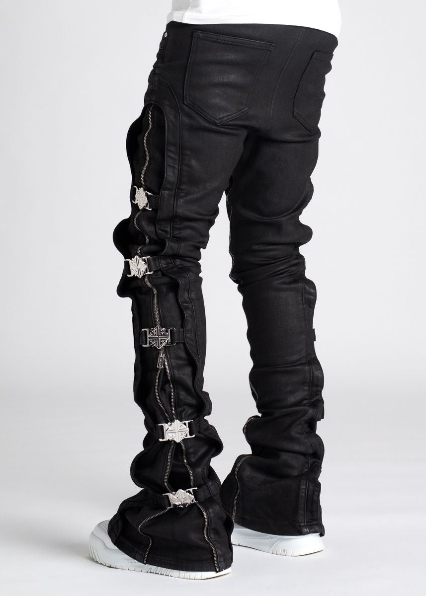 GUAPI Obsidian Black Waxed Premium Denim