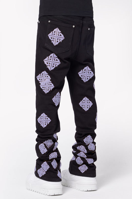 GUAPI Lavender Icon Stacked Denim