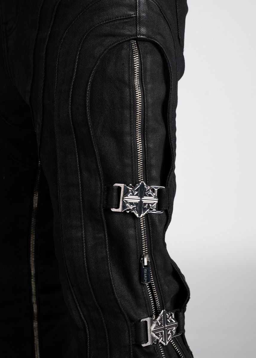 GUAPI Obsidian Black Waxed Premium Denim