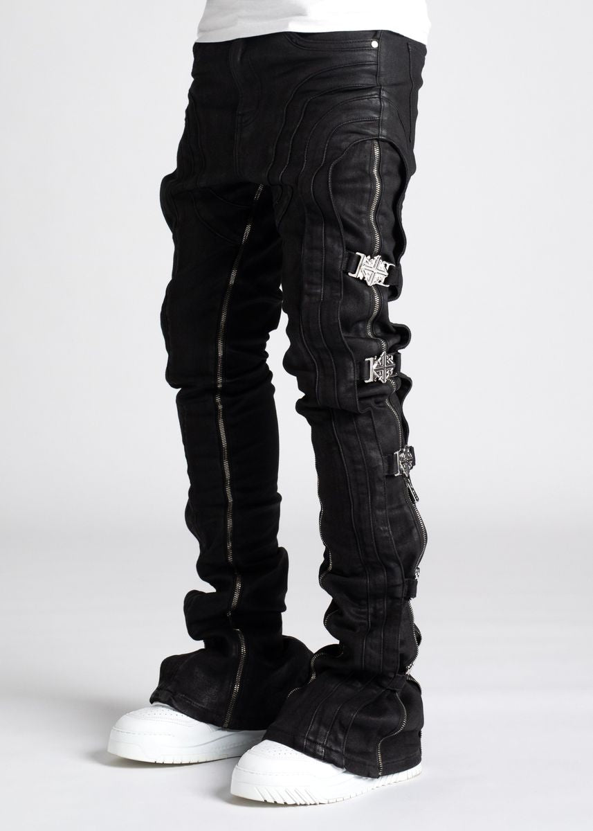 GUAPI Obsidian Black Waxed Premium Denim