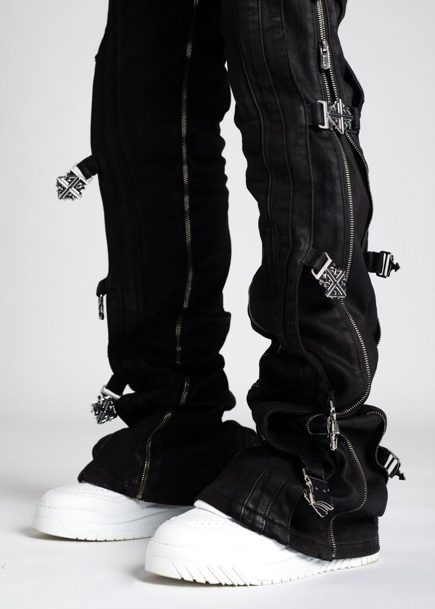 GUAPI Obsidian Black Waxed Premium Denim