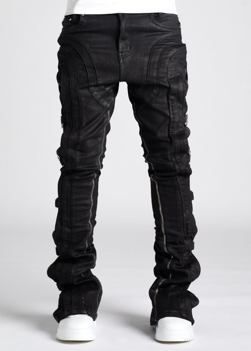 GUAPI Obsidian Black Waxed Premium Denim