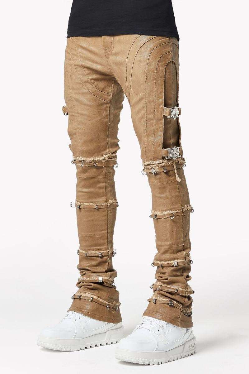 GUAPI Mud Brown Wax Convertible Denim