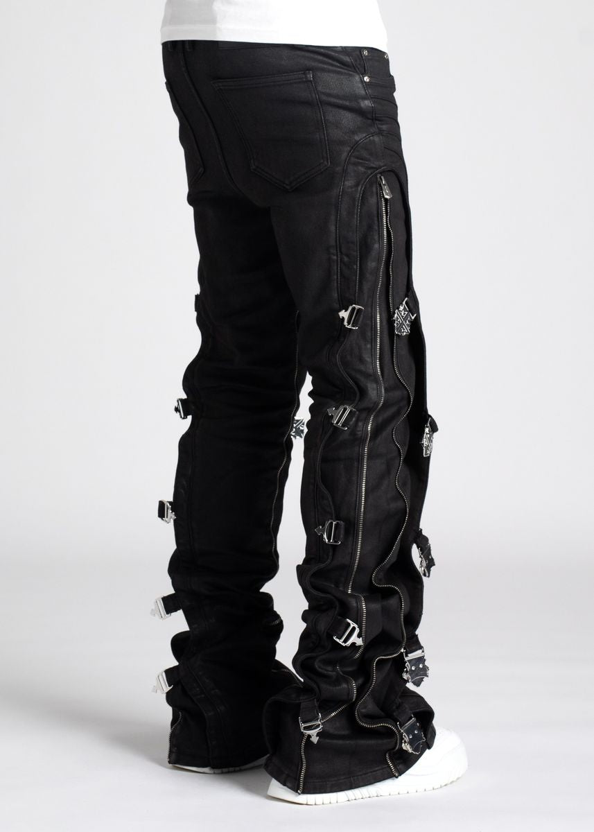 GUAPI Obsidian Black Waxed Premium Denim
