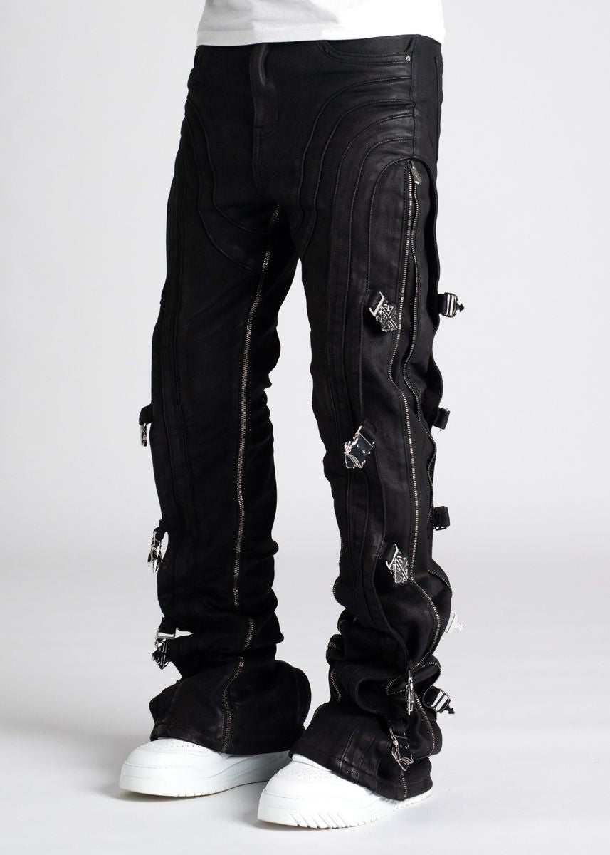 GUAPI Obsidian Black Waxed Premium Denim
