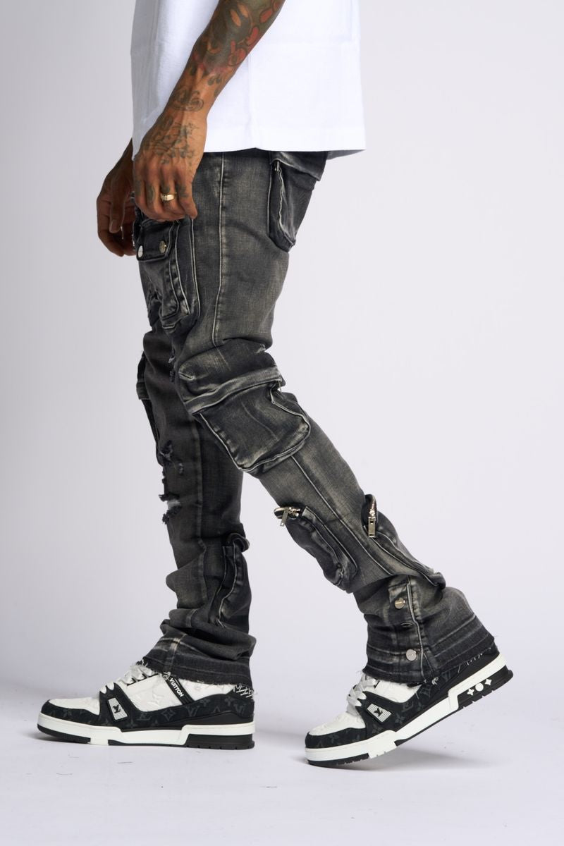 Pheelings : Cargo Flare Stacked Denim