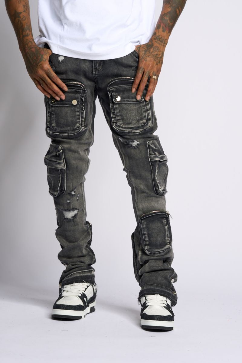 Pheelings : Cargo Flare Stacked Denim