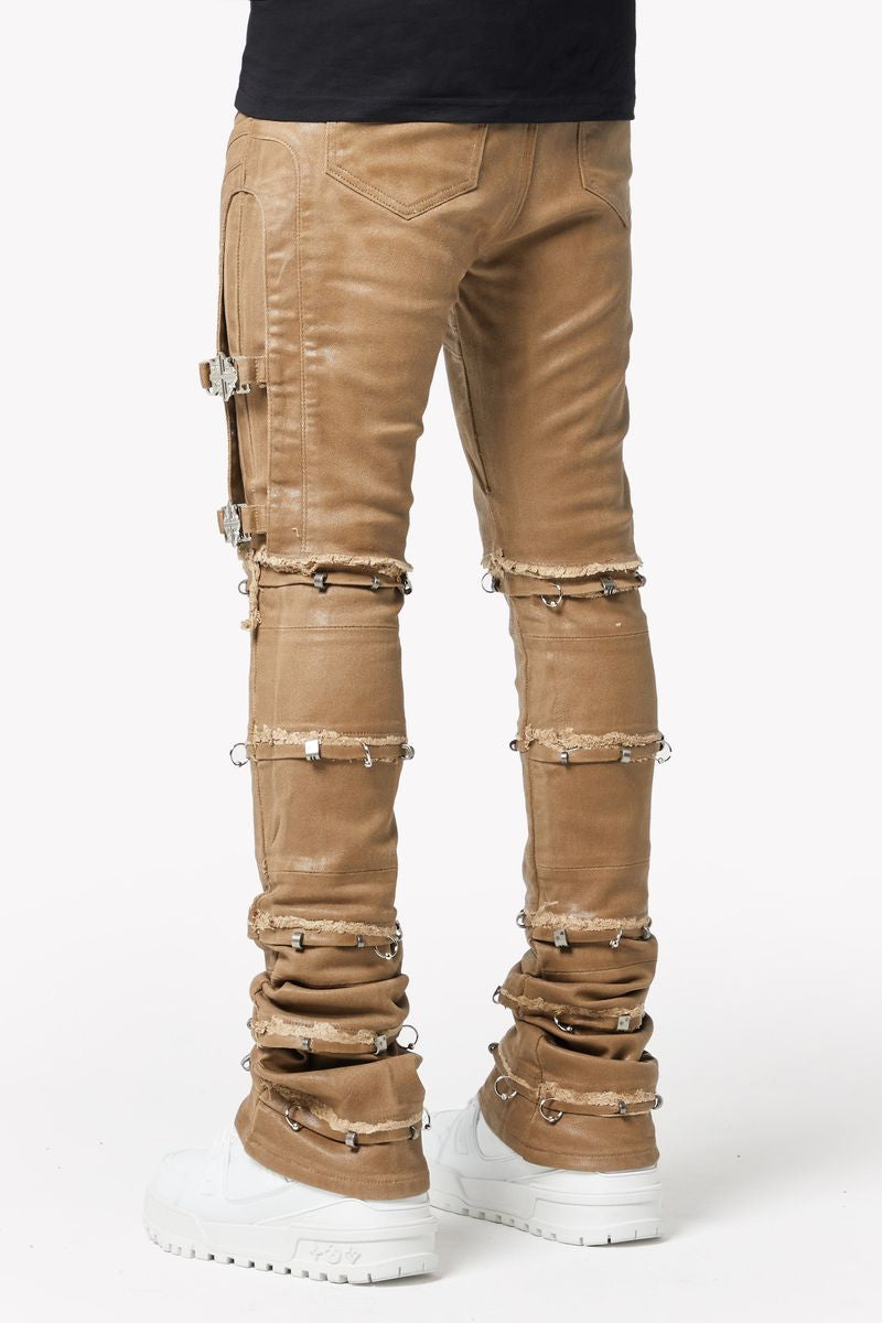 GUAPI Mud Brown Wax Convertible Denim