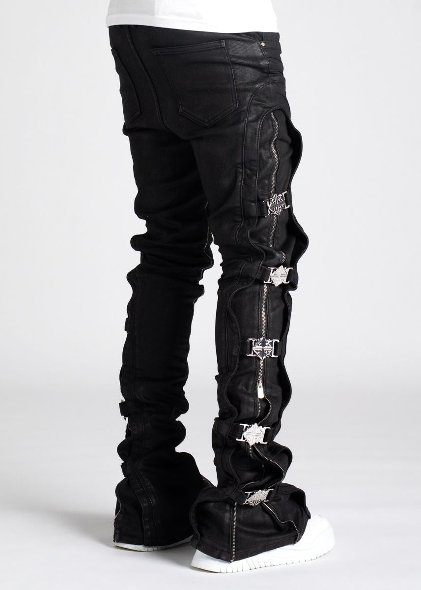 GUAPI Obsidian Black Waxed Premium Denim