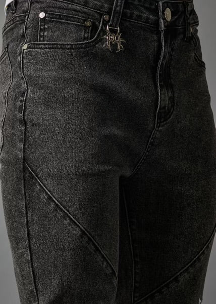 Grey Fade Stacked Denim