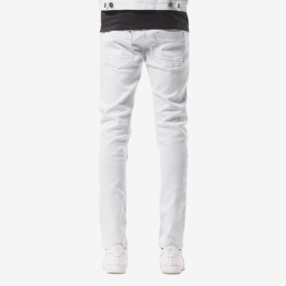 White ripped jeans