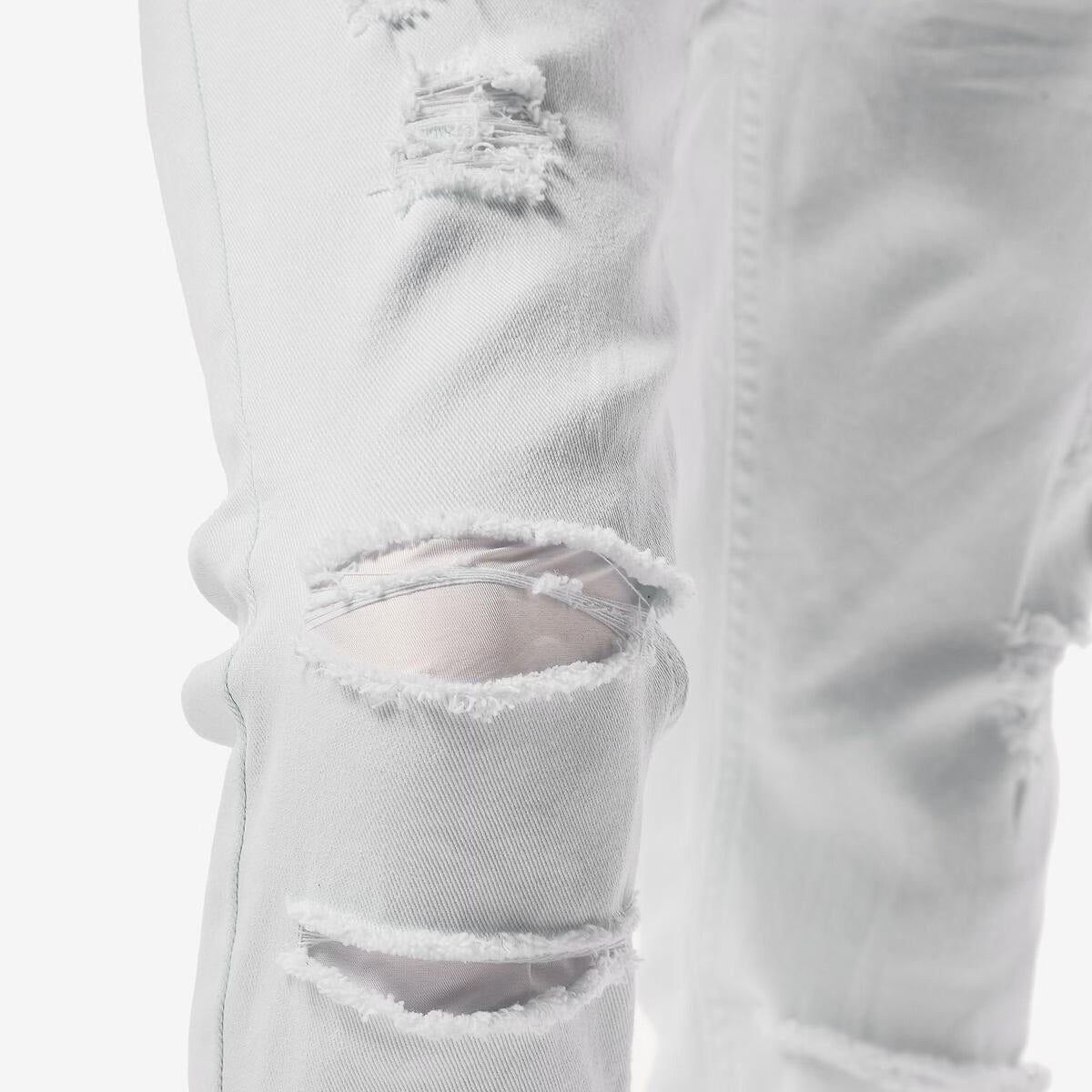 White ripped jeans