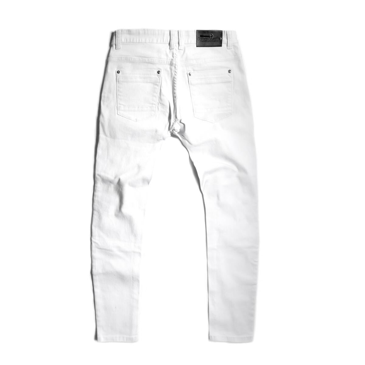 White ripped jeans