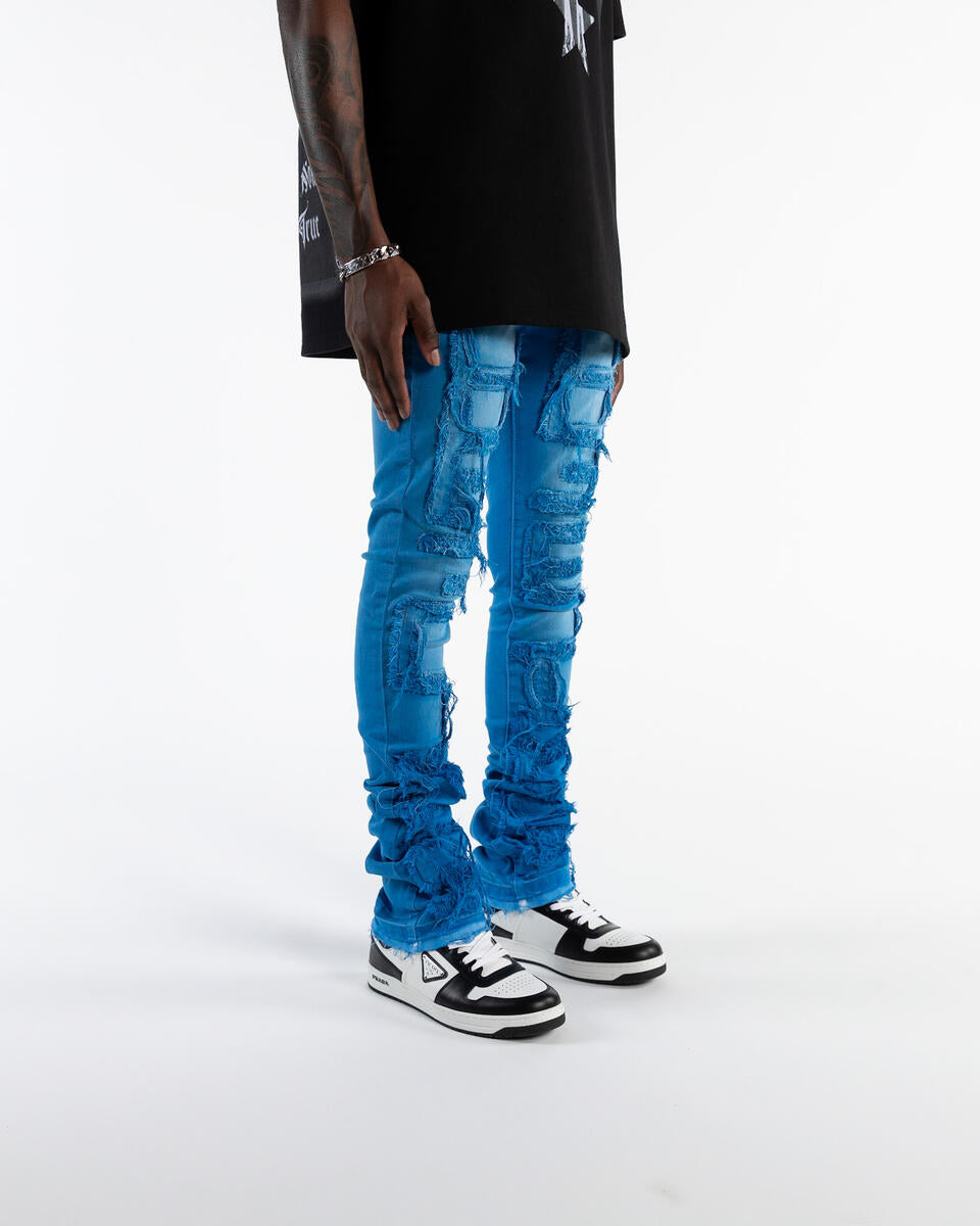 INSPIRED BY" FLARE STACK DENIM