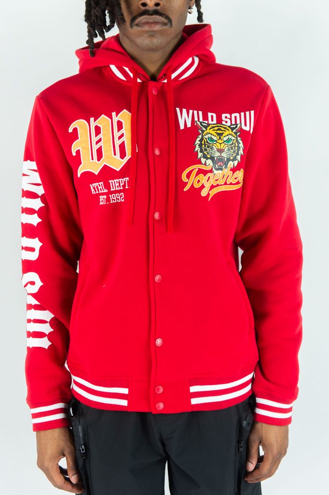 WILD SOUL FLEECE VARSITY jacket