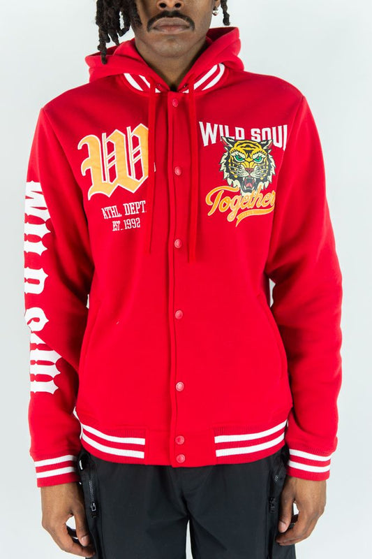 WILD SOUL FLEECE VARSITY jacket