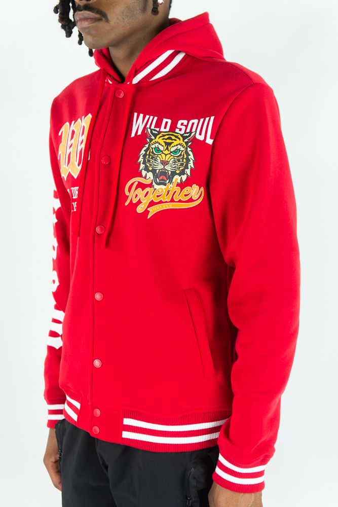 WILD SOUL FLEECE VARSITY jacket