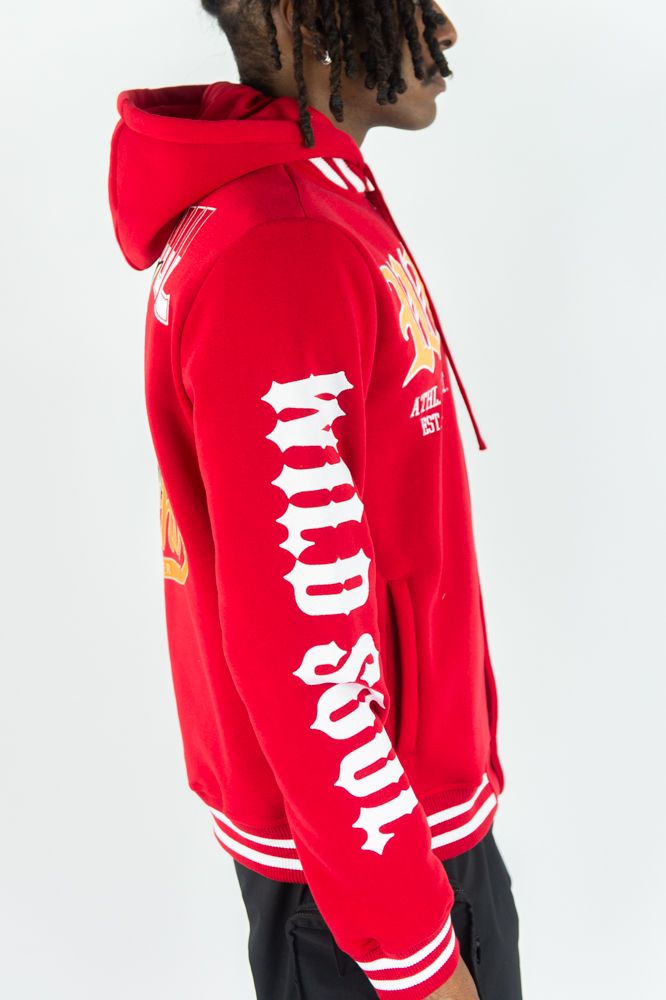 WILD SOUL FLEECE VARSITY jacket