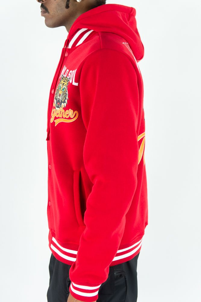 WILD SOUL FLEECE VARSITY jacket