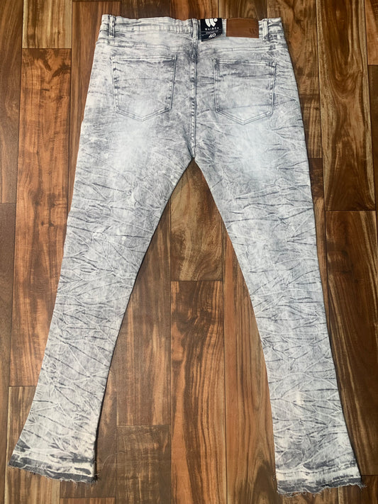 Grey Acid Stack Jeans