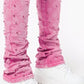 Guapi Vintage Pink Embellished Denim