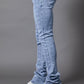 Laser Distressed Stacked Denim