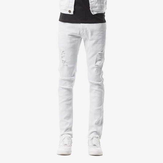 White ripped jeans