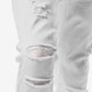White ripped jeans