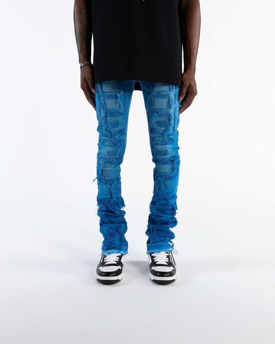 INSPIRED BY" FLARE STACK DENIM