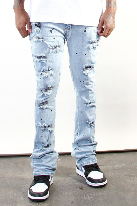 Distress Stack Jeans